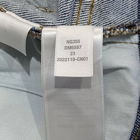 Madewell Cali Demi Boot Raw Hem Jeans Size 23 Raw Smithley Wash High Rise VGUC - Picture 11 of 12